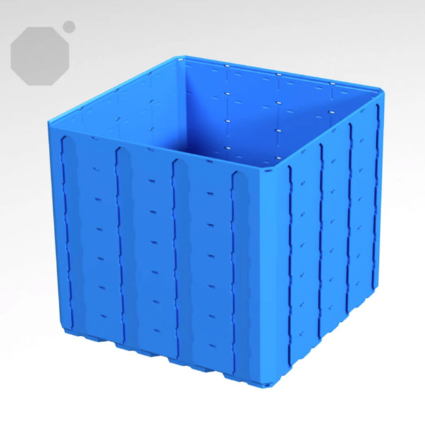 Multiboard 4x4x3.5 LU - Topped Rail - Multibin Shell