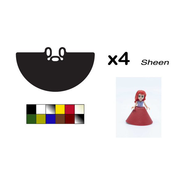 Pack of 4 Gowns for LEGO mini-doll "Sheen"