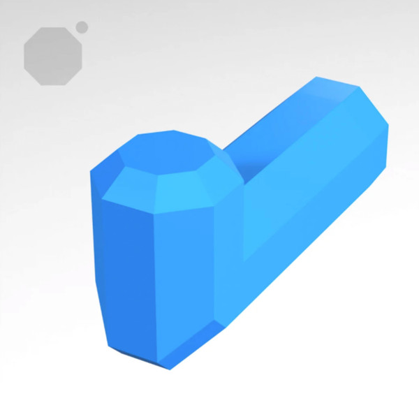 Multiboard 25x7.5 mm Hook (Friction-Fit Insert)