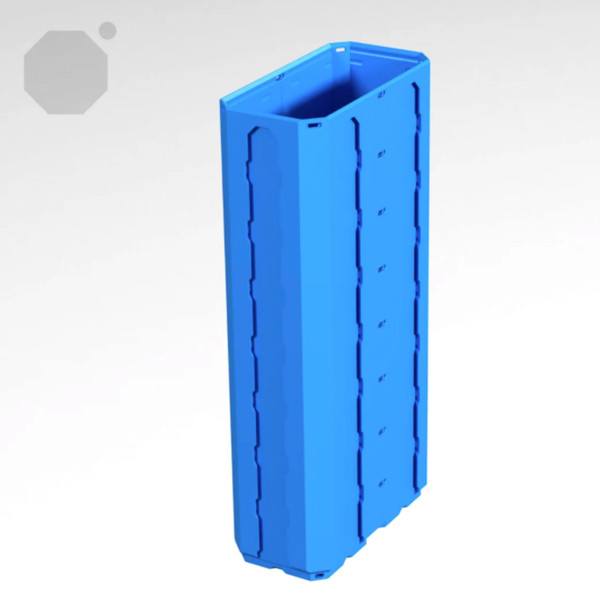 Multiboard 1x2x4 CU - Topped Multipoint Rail - Multibin Shell