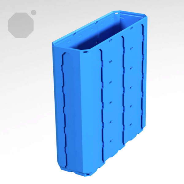 Multiboard 1x3x3 CU - Topped Multipoint Rail - Multibin Shell