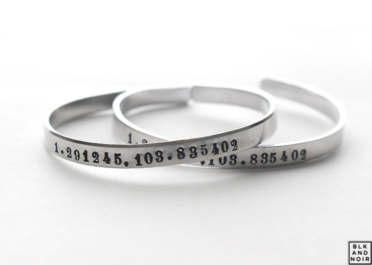 Custom Coordinates Bracelet  Shop Online  OurCoordinates