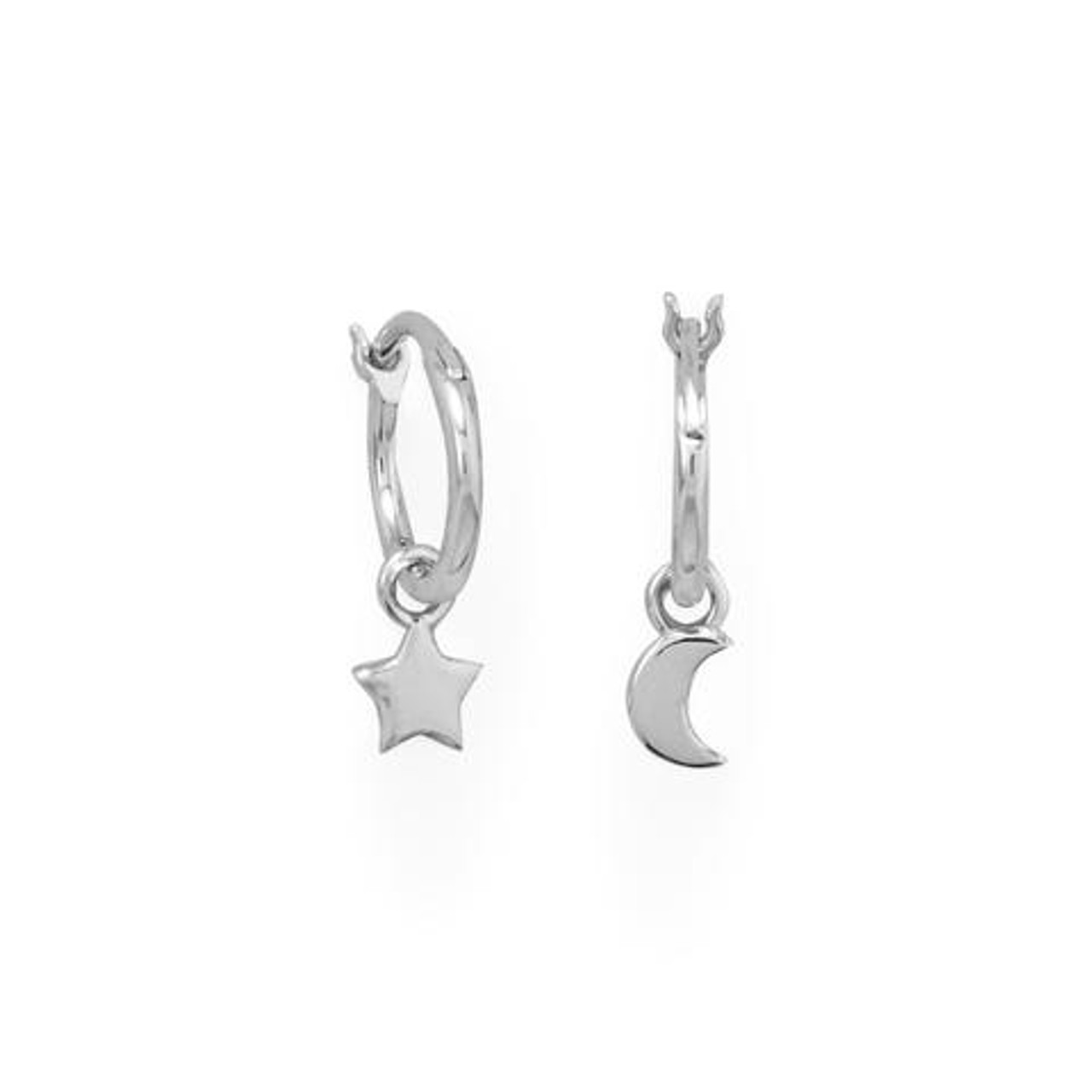 Starkissed Duo Diamond Hoop Earrings in Sterling Silver – LuvMyJewelry (LMJ)