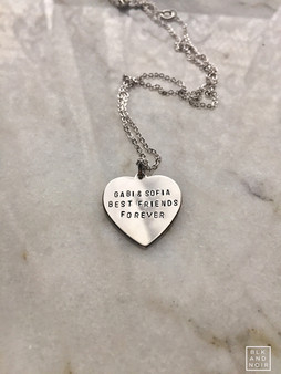 Big Engraved Heart Necklace