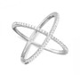 Sterling Silver Criss Cross 'X' Ring