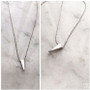 Minimal Silver Triangle Necklace