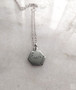 Hexagon Charm Necklace In Silver