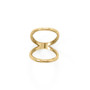 Gold Double Band Knuckle Ring
