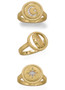 Star and Moon Reversible Gold Ring