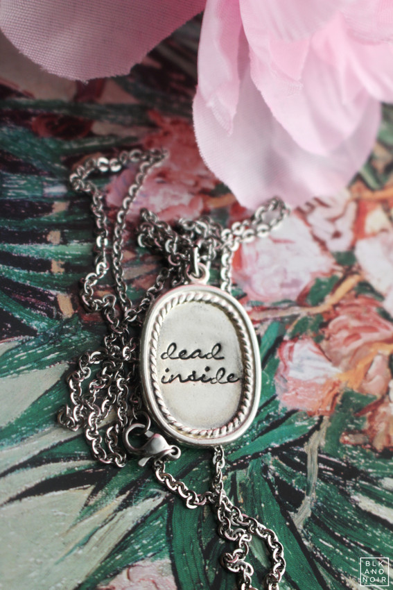 Dead Inside Coffin Charm Necklace | Sleepy Mountain