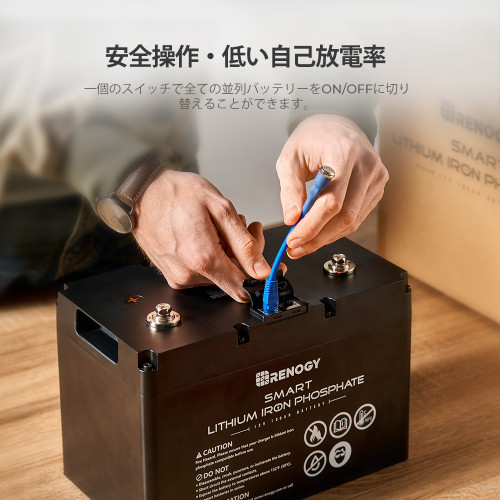 スマートリン酸鉄リチウムイオンバッテリー100AH 12V | RENOGY JAPAN