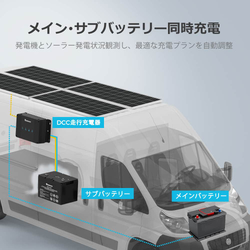 DCC 走行充電器12V 50A MPPTチャージコントローラー内蔵 | RENOGY JAPANオンラインショップ