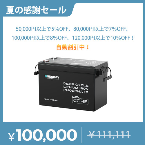12V 300Ah Coreシリーズ Mini リン酸鉄リチウムイオンバッテリー