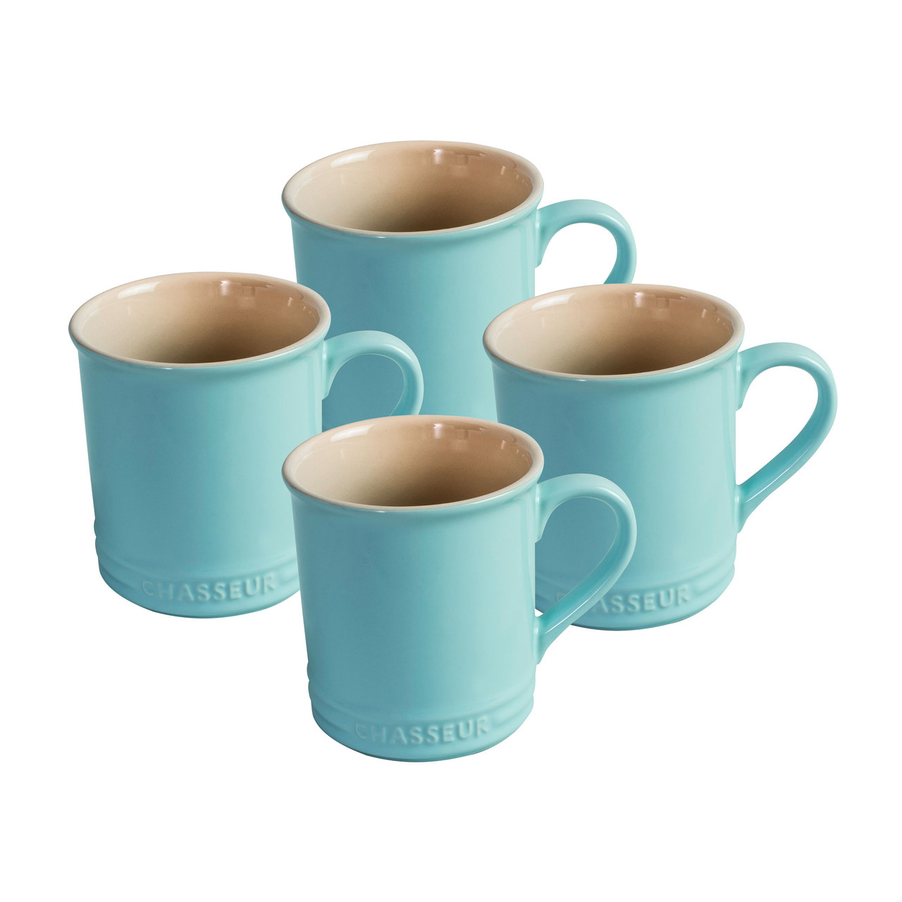 Mug 350ml Set of 4 Duck Egg Blue - Chasseur Australia