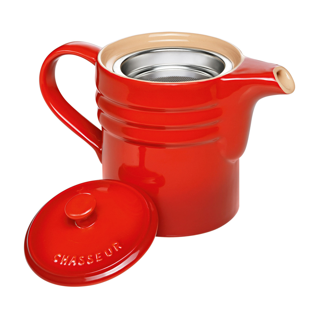 Oil Dripping Jug with Strainer Red