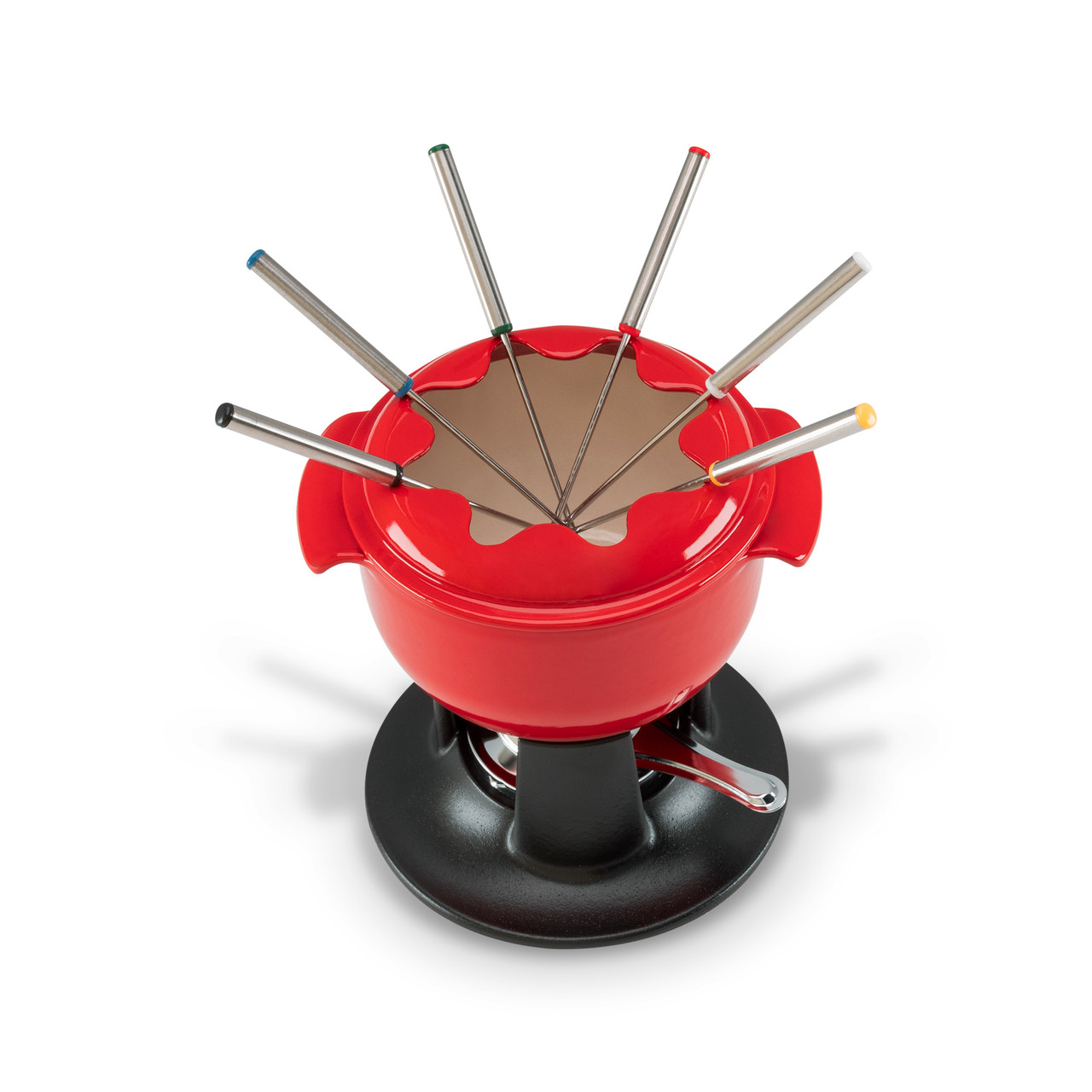 Fondue Set 21cm 1.4L Cast Iron Federation Red