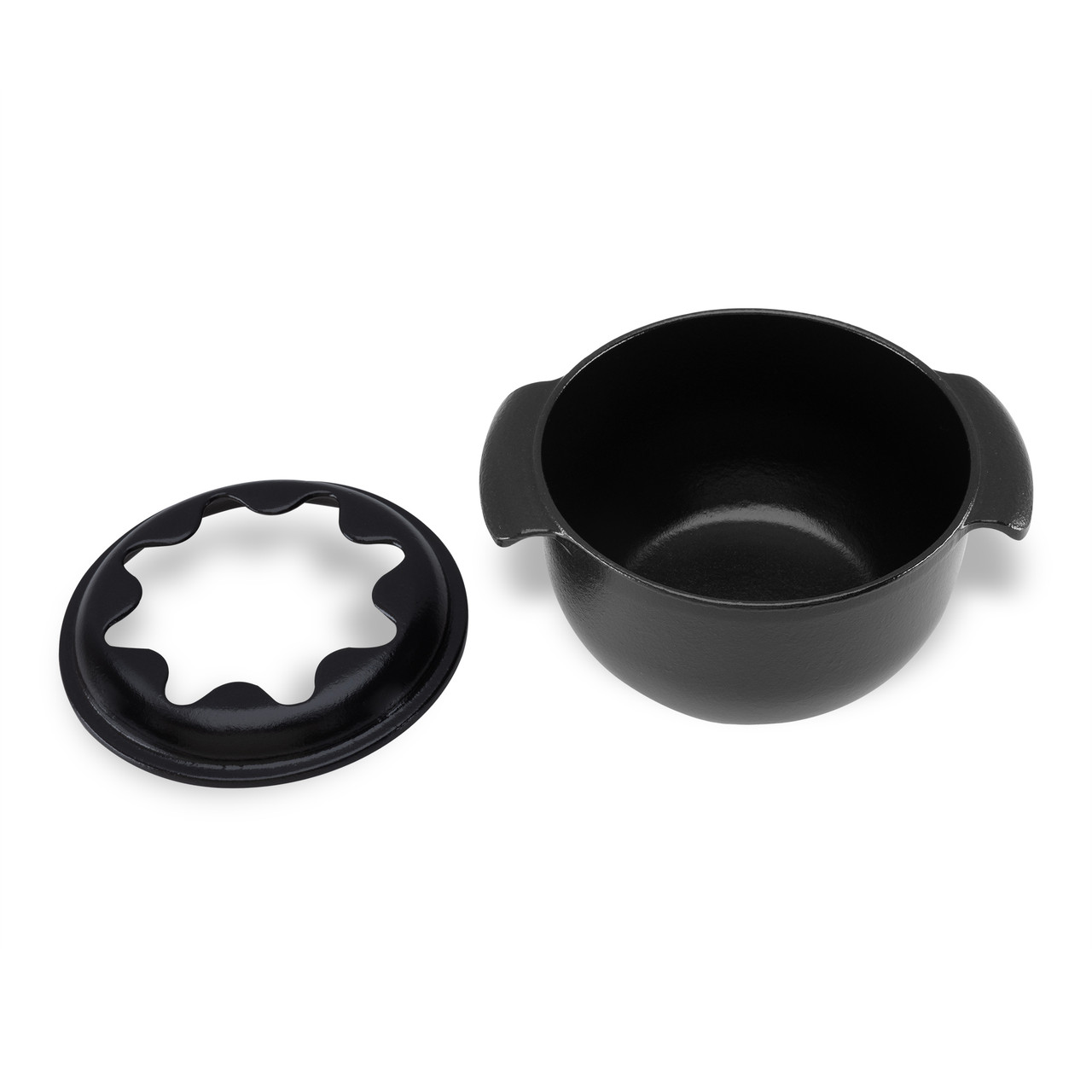 Fondue Set 21cm 1.4L Cast Iron Matte Black