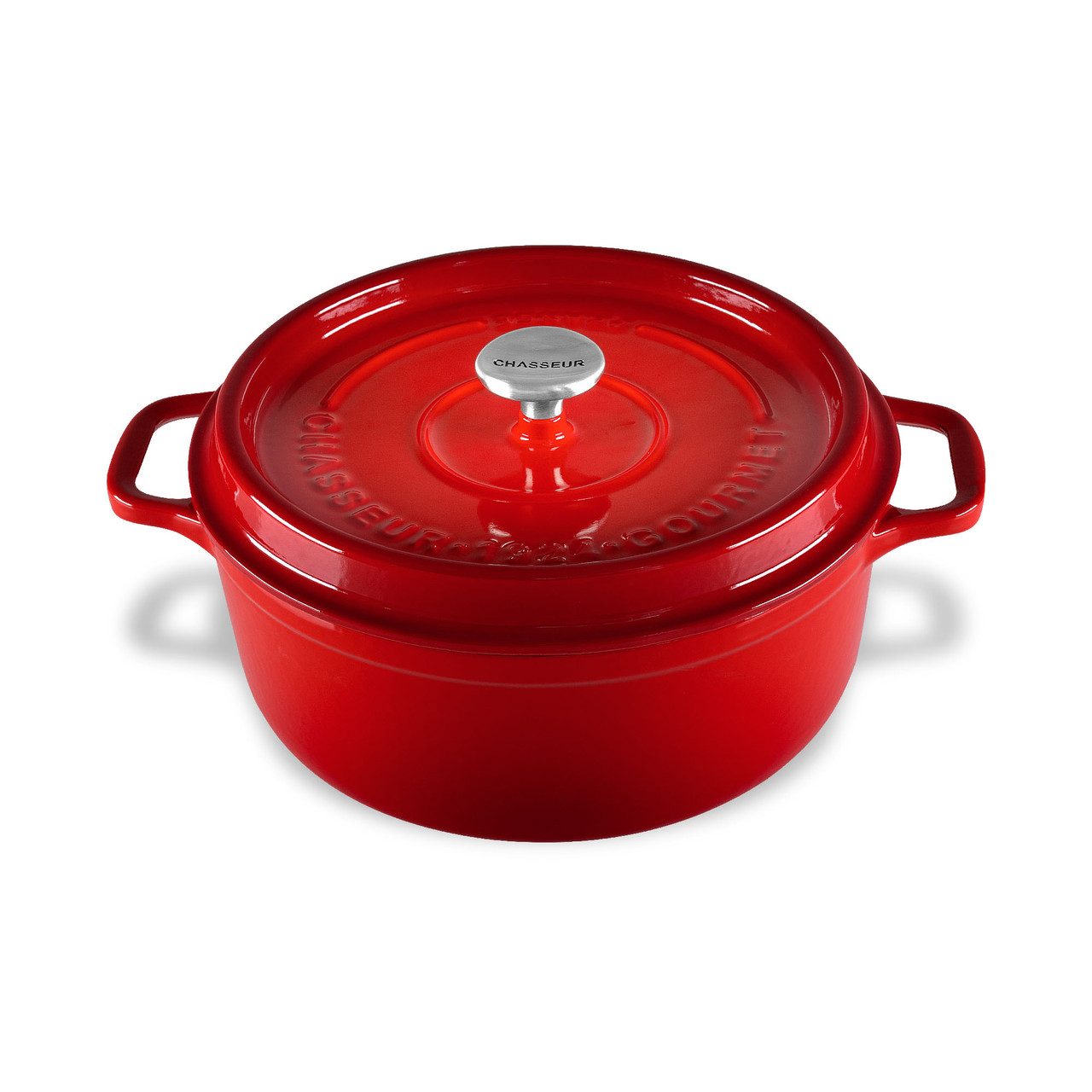 Gourmet Round French Oven 26cm 5 Litre Cast Iron Crimson