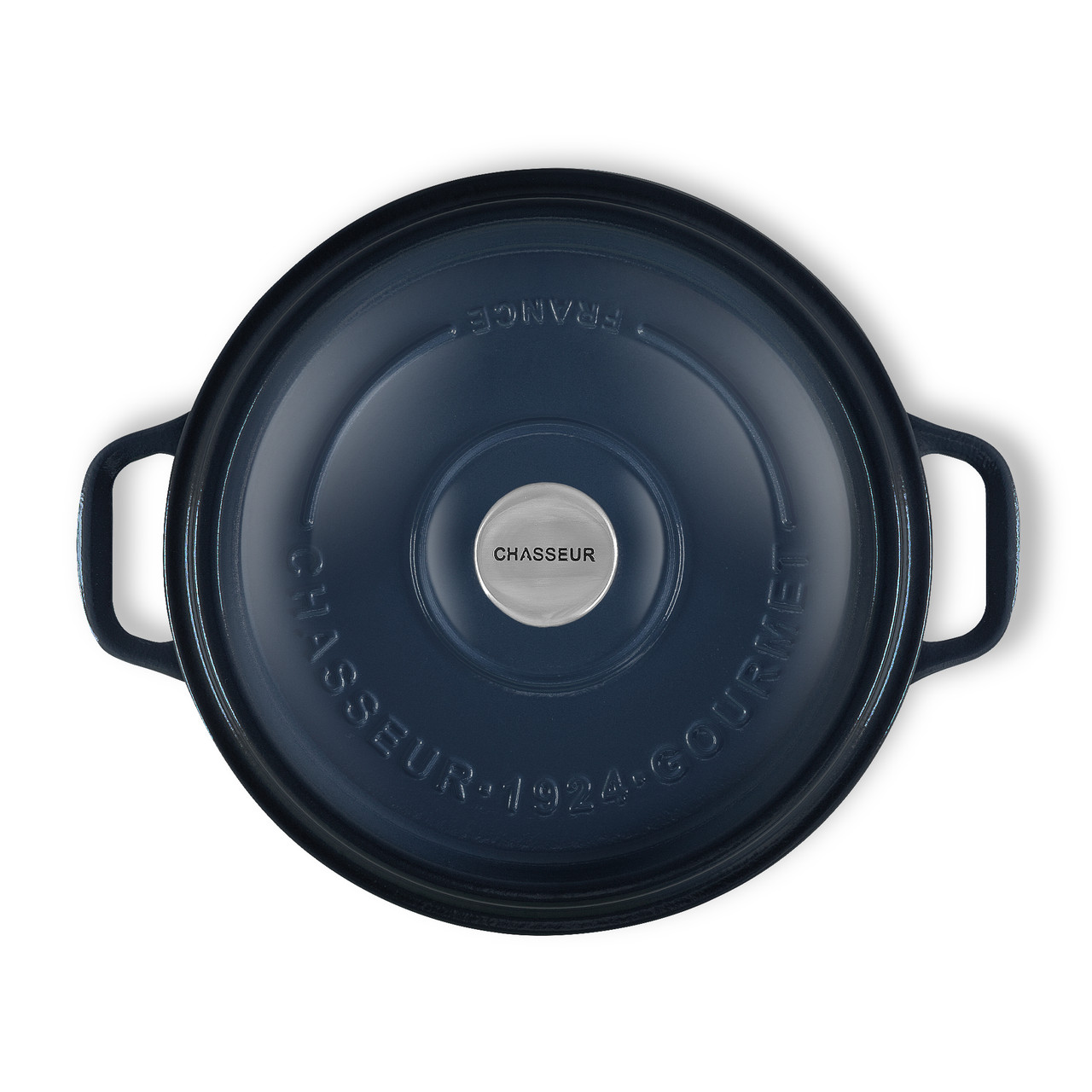 Gourmet Round French Oven 26cm 5 Litre Cast Iron Midnight Blue