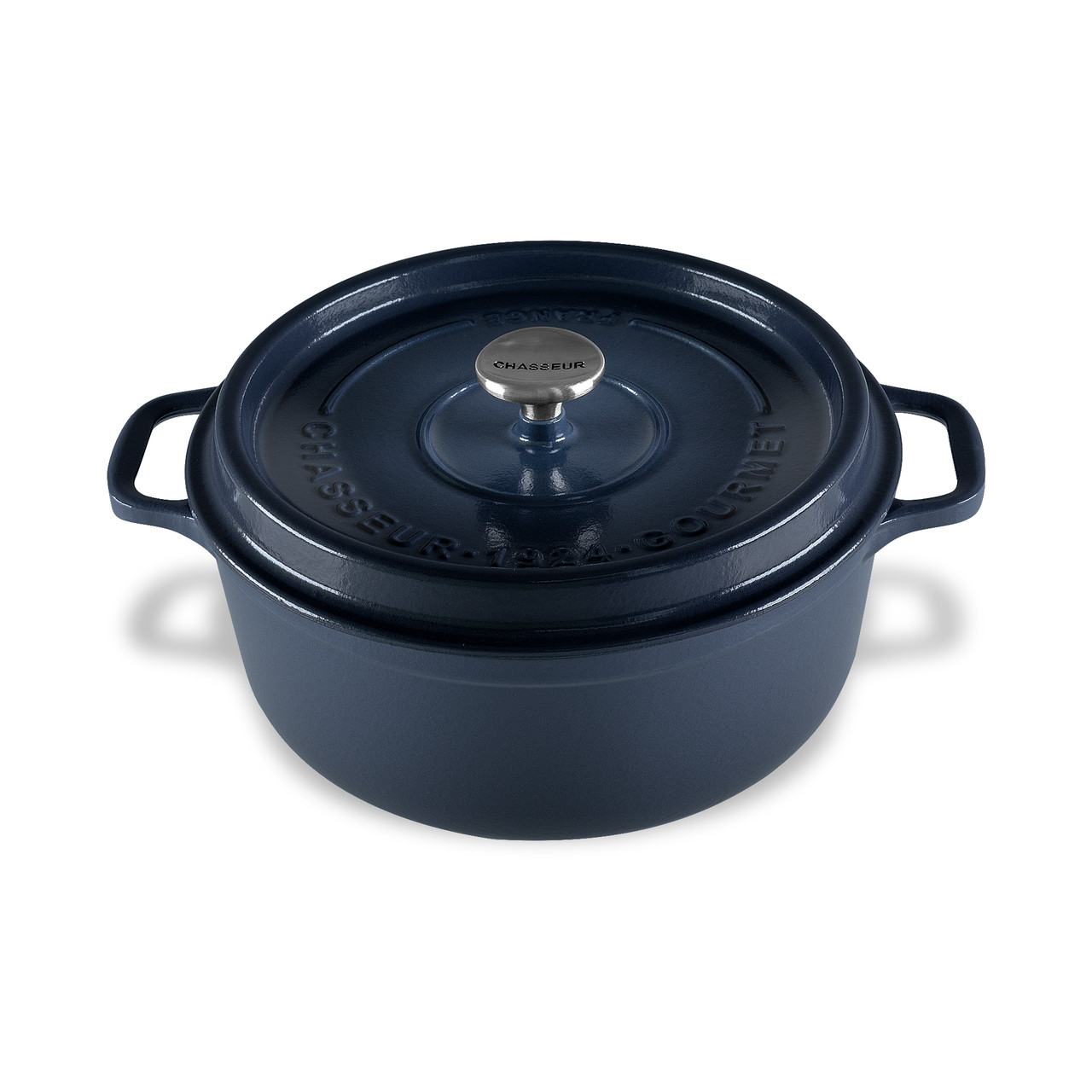 Gourmet Round French Oven 26cm 5 Litre Cast Iron Midnight Blue