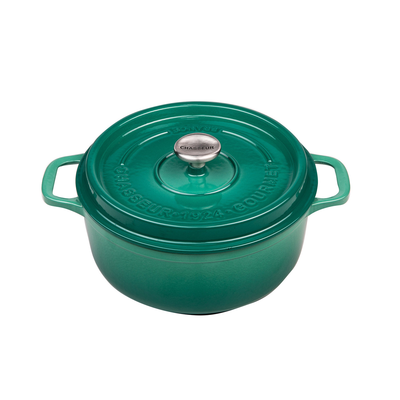 Gourmet Round French Oven 28cm/6.1 Litre Cast Iron, Jade