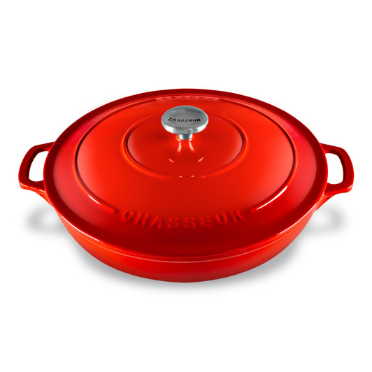 Low Round Casserole 30cm 2.5L Federation Red Chasseur Australia