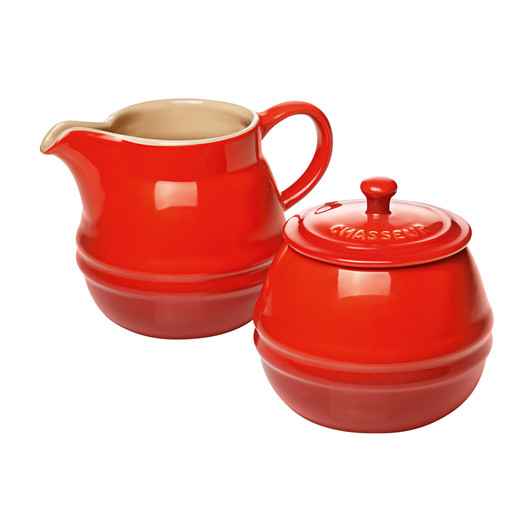 Sugar Bowl 350ml and Creamer 450ml Set Red