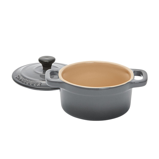 Mini Cocotte 10cm diam. x 9cm/300ml Caviar & Grey