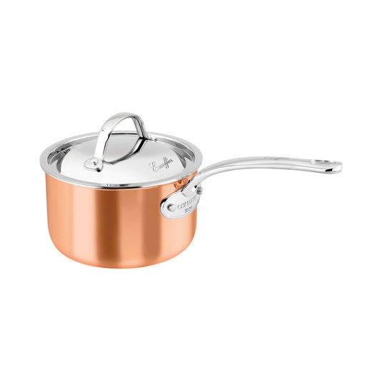 Escoffier Induction Saucepan 18 x 1cm/2.5 Litre, Copper
