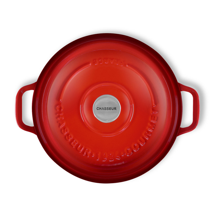 Gourmet Round French Oven 26cm 5 Litre Cast Iron Crimson