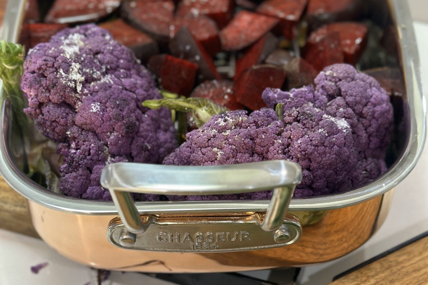 Roasted Beetroot and Cauliflower Warm Salad