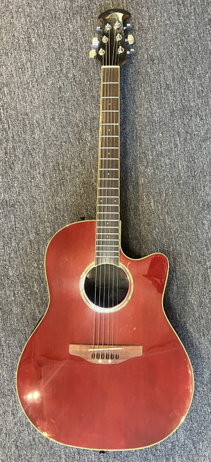 Used Ovation Guitar Red