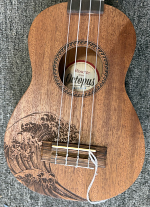 Octopus Rosette Soprano Ukulele - Wave