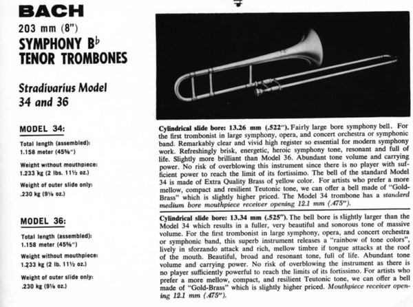 1961 Bach Instrument catalog