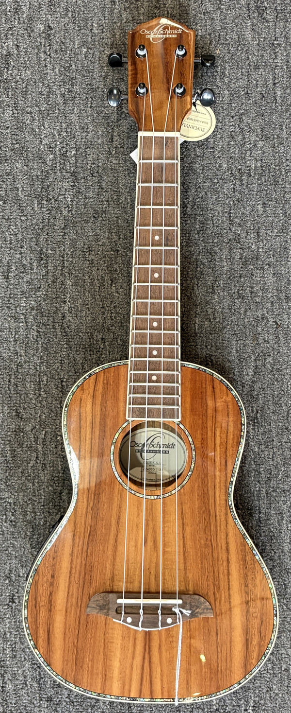 Oscar Schmidt Concert Ukulele - Koa with equalizer