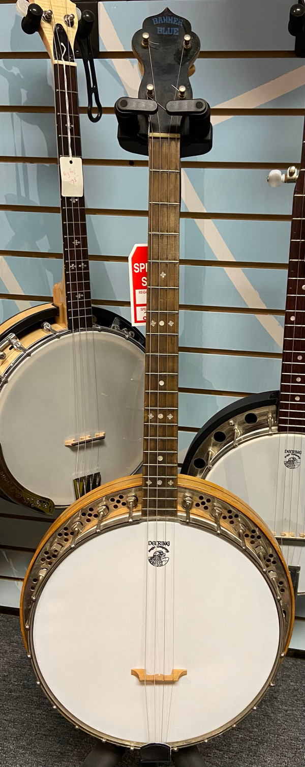 Lange Banner Blue Irish Tenor Banjo with Resonator USED