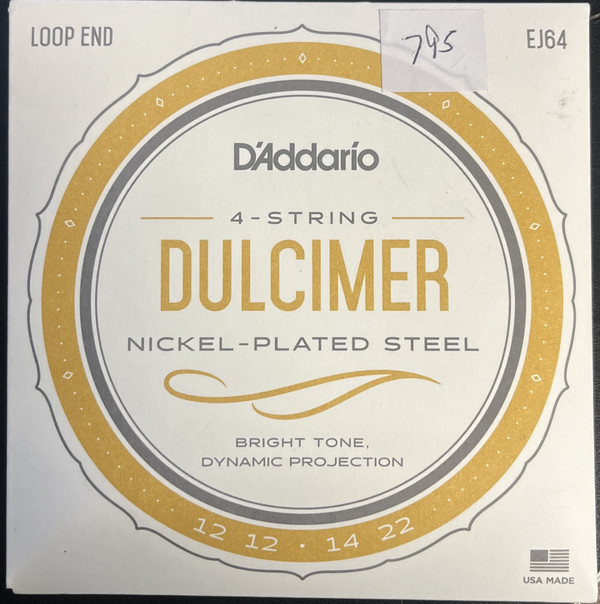 D'Addario 4-String Dulcimer Nickel Plated Steel Loop End Strings