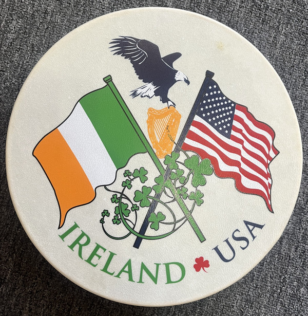 Waltons Irish USA Flag Rim Design Bodhran 12"
