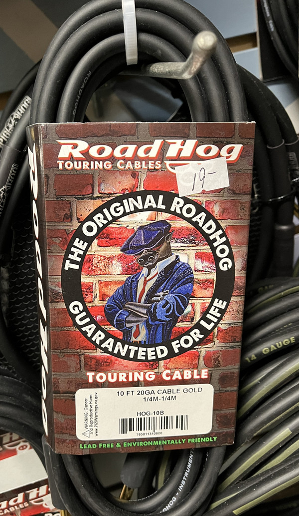 Road Hog Touring Cables 10ft 20ga 1/4M to 1/4M