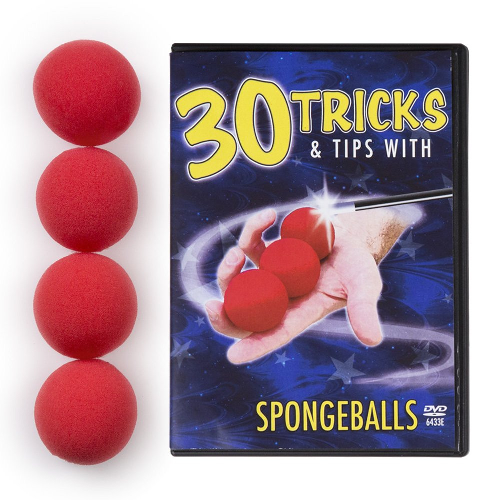 SPECIAL Sponge Ball Magic DVD & 4 Balls Learn 30 amazing magic