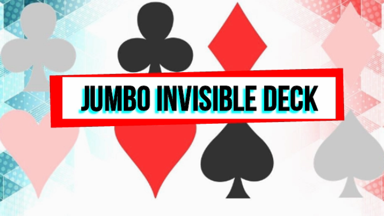 Jumbo Invisible Magic Trick Gospel Card