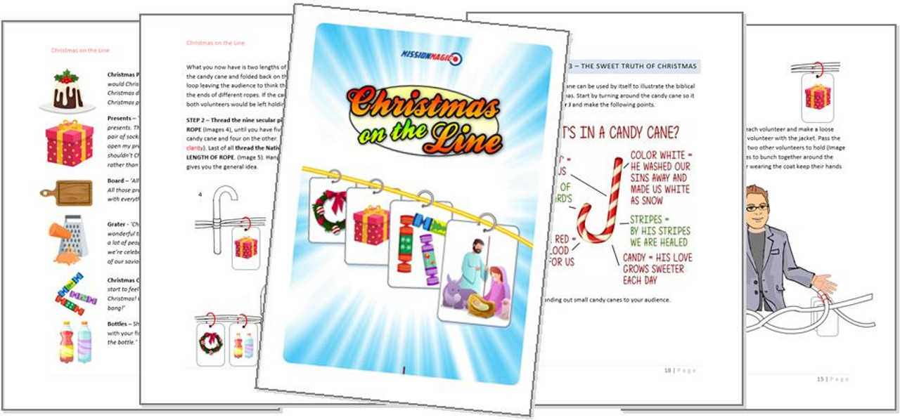 Christmas on the Line Gospel Magic Trick Children Season Funny