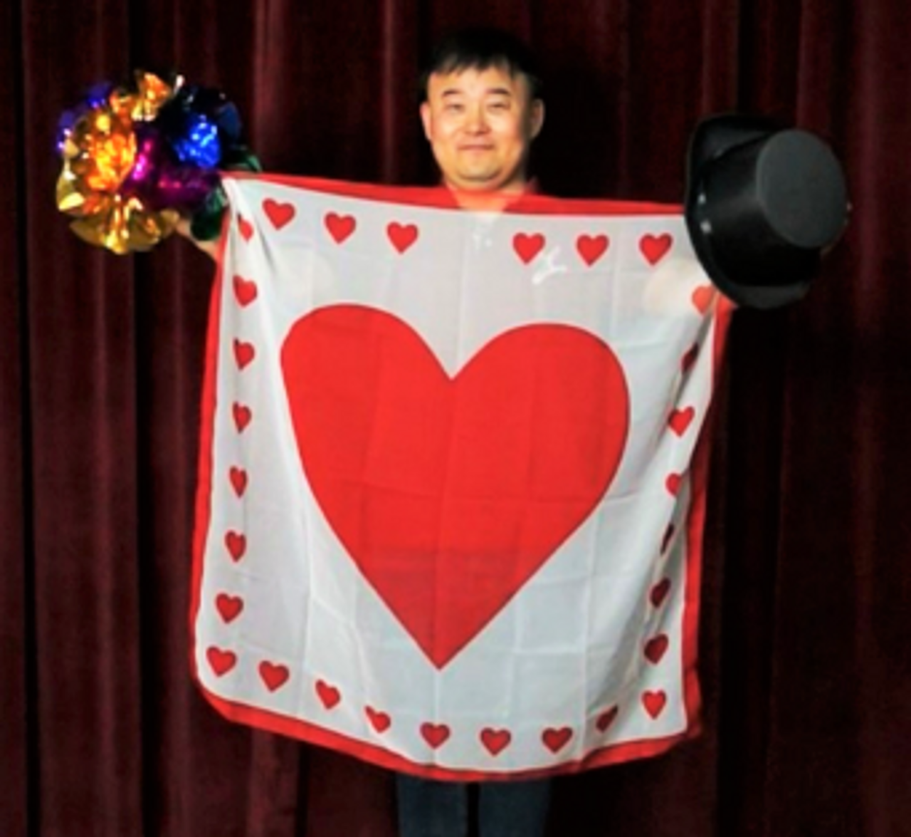 36 inch Heart Love Silk Hanky Magic Trick Gospel Children 