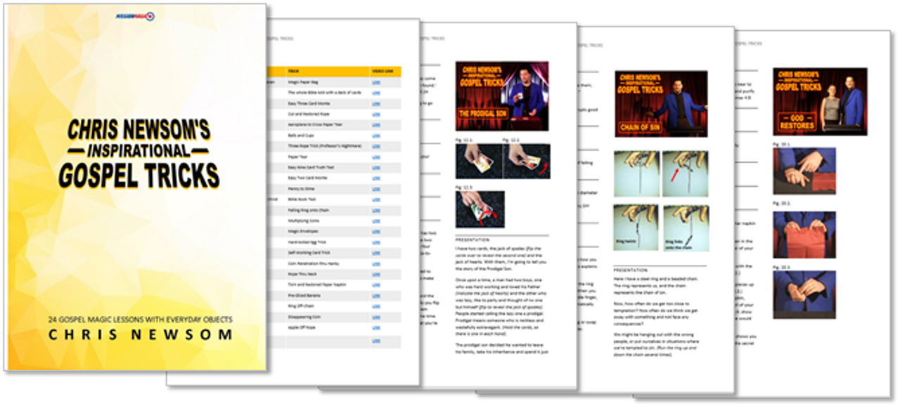 Chris Newsom Gospel Magic Tricks eBook Videos Training Kids Church Jesus