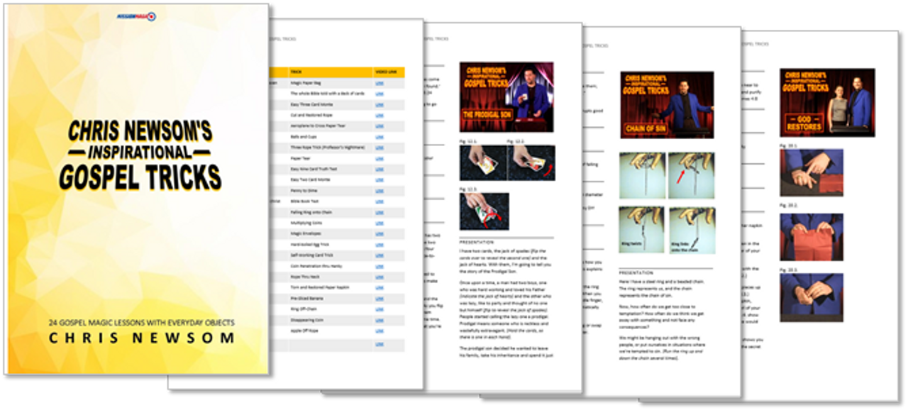 Chris Newsom Gospel Magic Tricks eBook Videos Training Kids Church Jesus