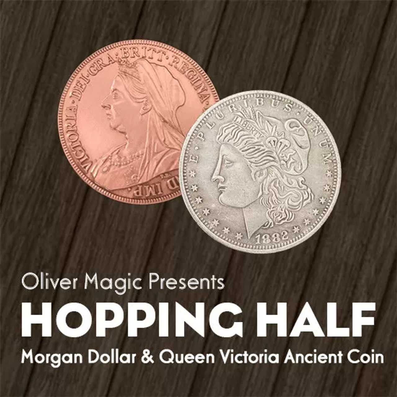 Hopping Half Coin Magic Trick Morgan Dollar Victorian Crown