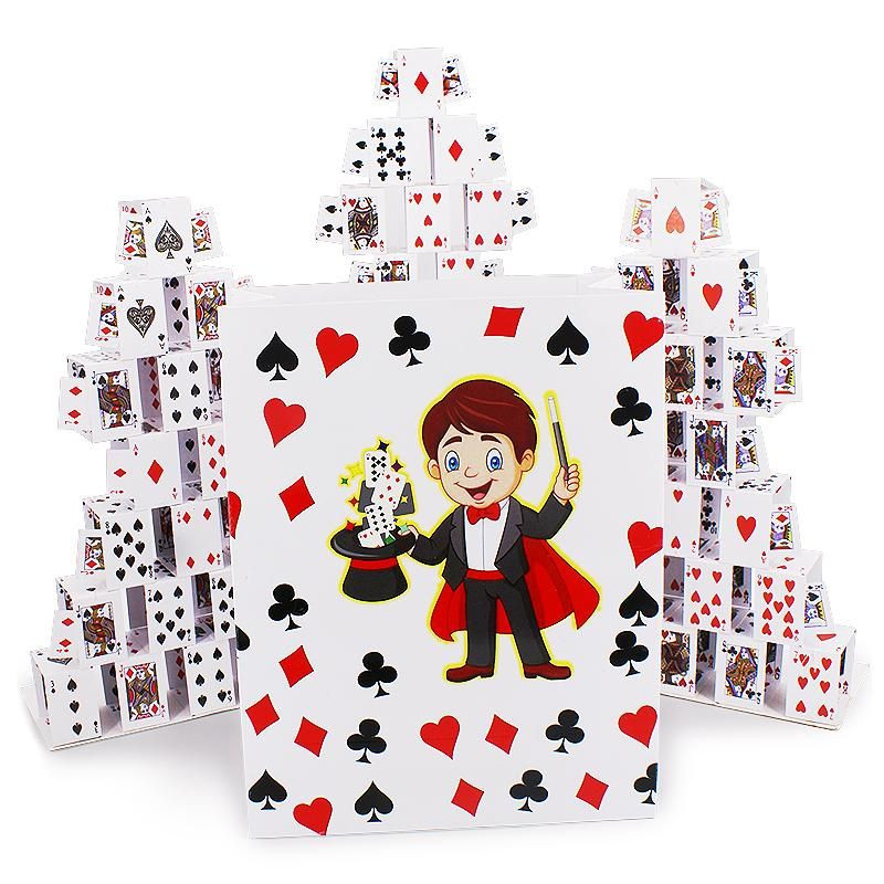 Card Castles from Empty Bag DiFatta Magic Trick