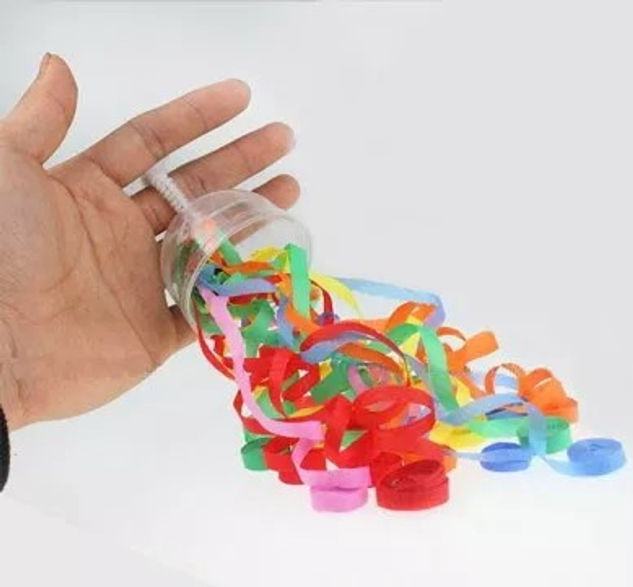 Hand Thrown Streamers Cup Capsule Mylar Magic Trick