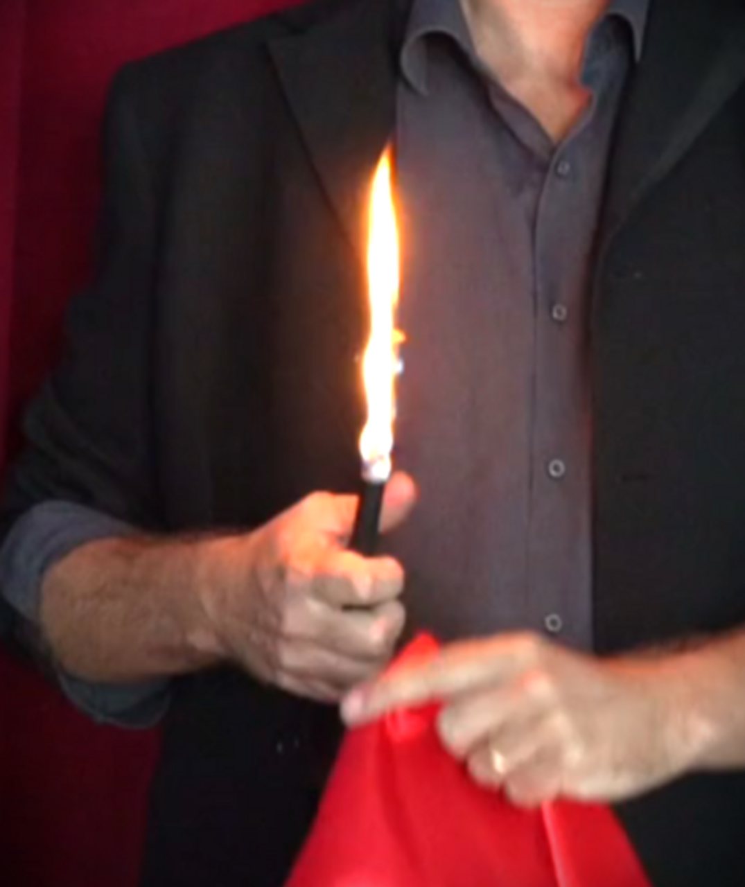 DiFatta Fire torch vanishing appearing Illusion magic trick