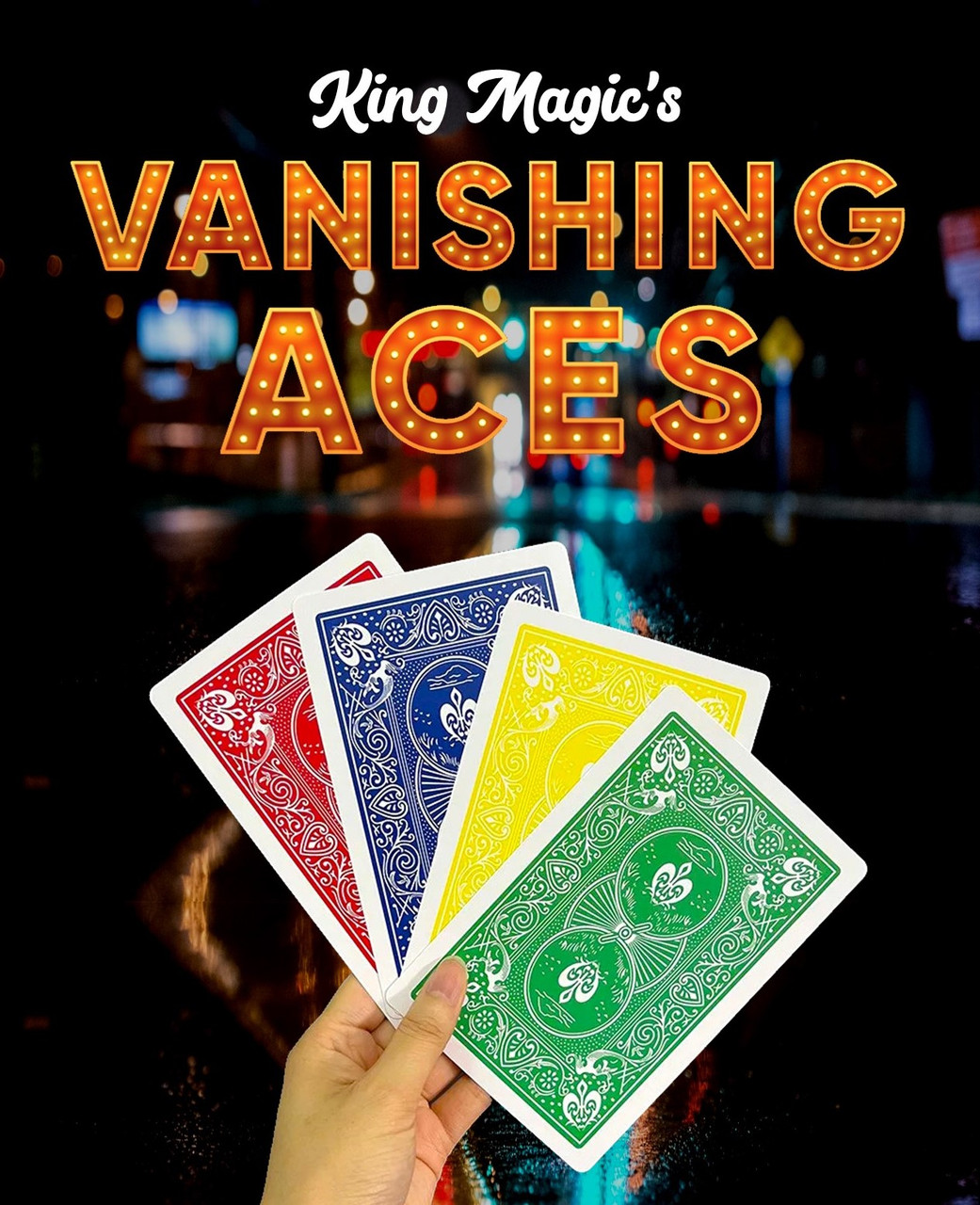 Vanishing Aces Jumbo Jumping Magic Card Trick
